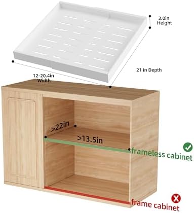 DEKAVA 4 Pack Pull Out Cabinet Organizer Expandable, Adhesive with Nano Film, Pull Out Drawers for Cabinets in Kitchen, Pantry or Bathroom (Black, 21“DEEPX[12"-20'']Width-4PACK) - Image 2