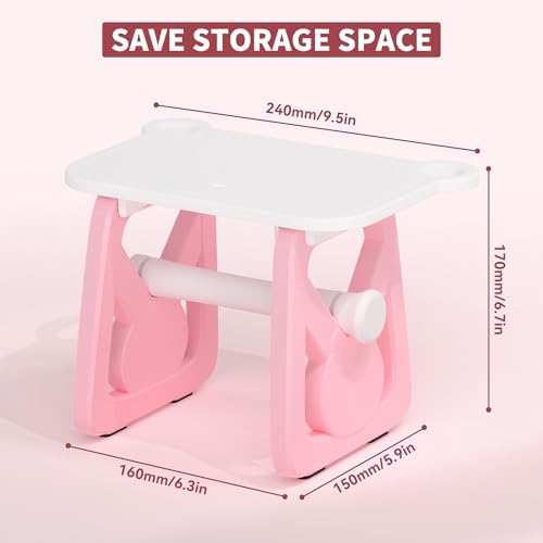 PONNOR Label Holder for Rolls and Fanfold Labels, Thermal Sticker Holder for Desktop Printer, Fragile Stickers for Shipping, Label Stand Accessory Supplies for Home, DIY, Office, Small Business(Pink) - Image 5