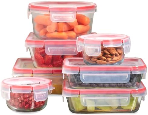 Pyrex Freshlock (7-Pack) Glass Food Storage Containers Set (1, 2, 4 Cup) by Pyrex
