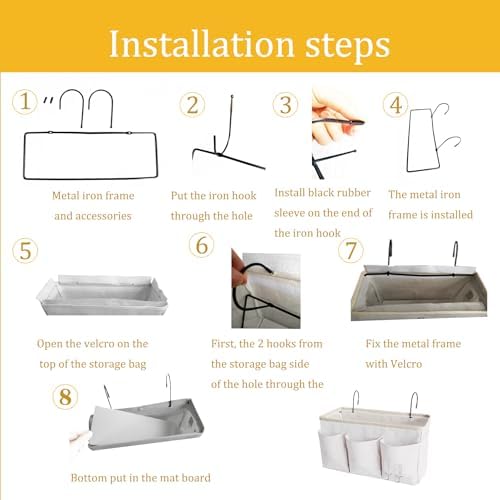 Bedside Caddy, Bedside Hanging Storage Organizer forBunk and Hospital Beds,College Dorm Bed，Can be Placed Glasses Books Mobile Phones (White 1) - Image 4