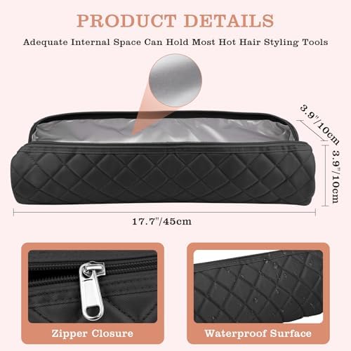 Suafrnut Large Heat Resistant Hot Hair Tools Organizer Bag(17.7" x 3.9") - Image 3