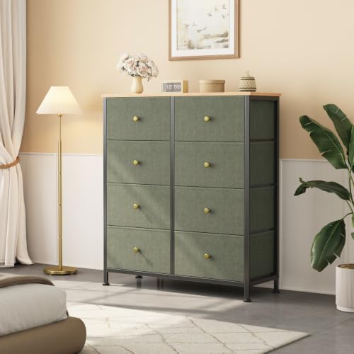 Sweetcrispy 8 Drawer Fabric Dresser, Tall Storage Tower for Bedroom - Image 2