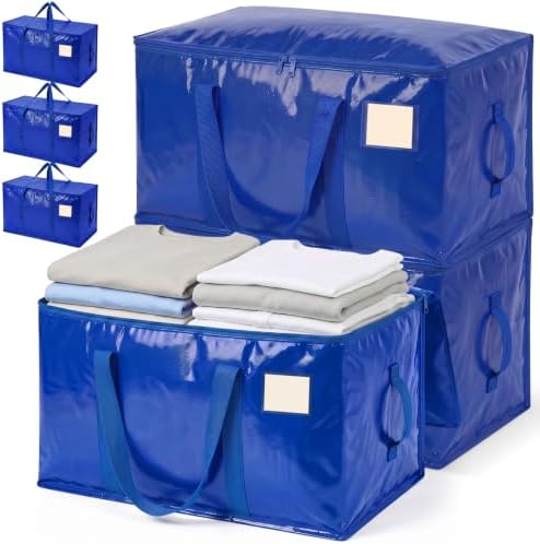 Moving Bags Heavy Duty Extra Large 6-Pack, 110 LBS Load Storage Bag, Blue by Unknown