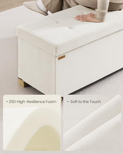 SONGMICS Storage Ottoman Bench with Legs, Flipping Lid, 43.3 Inches - Image 6