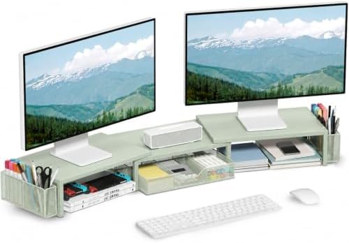 OPNICE Desk Organizers and Accessories, Dual Monitor Stand Riser by OPNICE