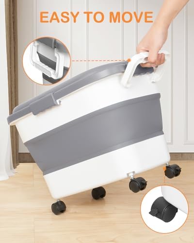 15-23 Lbs Dog Food Storage Container Airtight,Collapsible Pet Food Storage - Image 6
