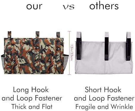 Surblue Bedside Caddy Hanging Organizer Storage Bag Pocket for Bunk, Hospital, College Dorm Rooms, Baby Bed Rails, Camp - 8 Pockets (Large, Jungle) - Image 3