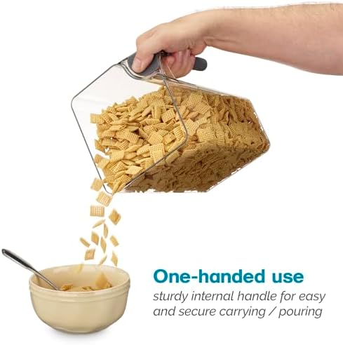 Polder 4-Quart Handle-It Food Grade, BPA Free Storage Canister, Stackable, Secure handle for easy one handed pour - Image 5