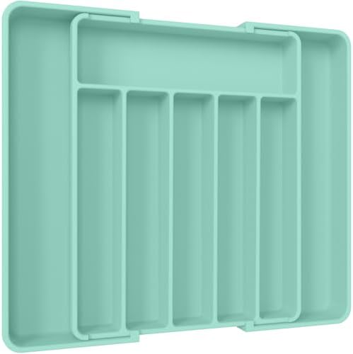 Aujen Silverware Drawer Organizer, Adjustable Utensil Cutlery Tray by AUJEN