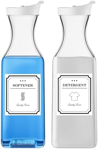 54oz Laundry Detergent Dispenser,Liquid Container,Plastic,2 Pack White by SUBEKYU