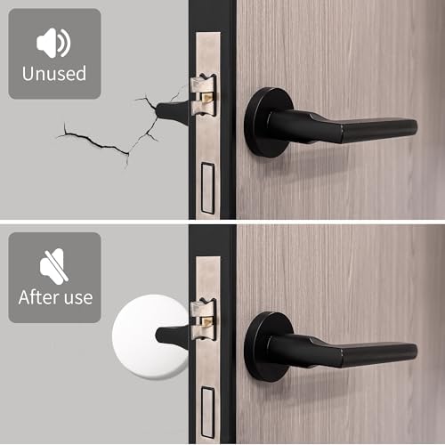Door Stoppers - 1.57" White Door Stoppers for Wall (12 Pack), with Heavy-Duty Adhesive - Wall Protector & Shock-Absorbent Protectors from Door Knobs - Prevents Scratches on Walls & Doors - Image 5
