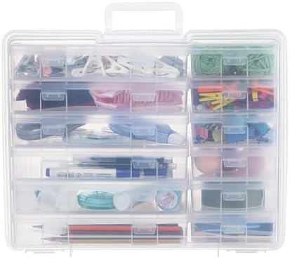 Plastic Storage Box Storage Boxes & Organizers (6 Medium+ 6 Small-Clear) by PartyClubofAmerica