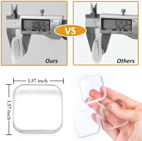 Bovinde Door Stopper Wall Protector,Bumper Knobs Door Stops 12 Pack (Clear) - Image 6