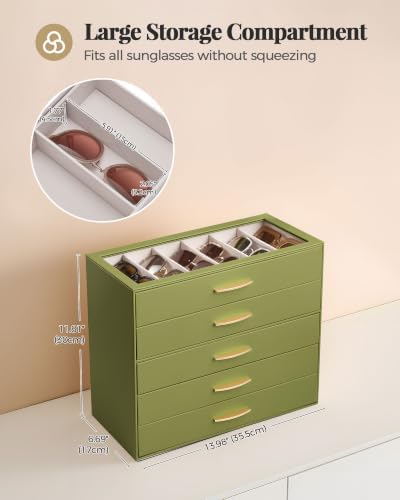 Lolalet Sunglasses Organizer Case for Women, Eyeglass Storage Holder - Image 6
