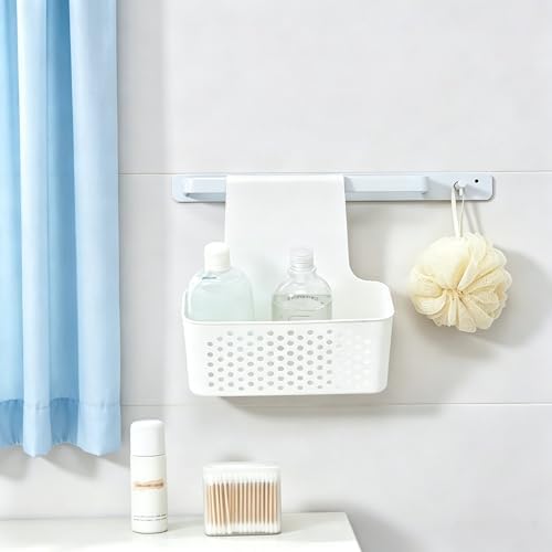 Over The Door Cabinet Organizer, Hanging Storage Basket, Wall Mount Pantry Organizer, Plastic Rack for Kitchen, Drawer, Bathroom, Garden Shed, Space Saving Holder（9.2" x 4" x 9.6") - Image 5