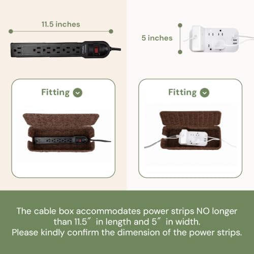 Cable Management Box, Handmade Rattan Cord Organizer for Power Strip - Image 4