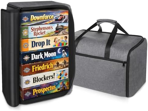 Board Game Storage Bag, Portable Board Game Organizer and Storage with Cover for Office Supplies, Puzzles, Building Blocks, Craft Product, Collapsible Board Games Storage Containers by LuKeline