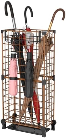 AWTATOS Umbrella Holder Entryway, Umbrella Stand Freestanding, Brown by AWTATOS