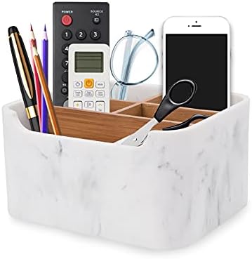 2 Pack Remote Control Holders, Desk Organizers with Dividers,White - Image 2