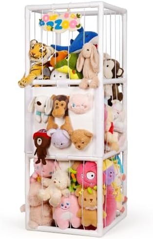 Stuffed Animal Storage Zoo Holder Space Save, PVC Stuffed Animal Organizer by Trycooling