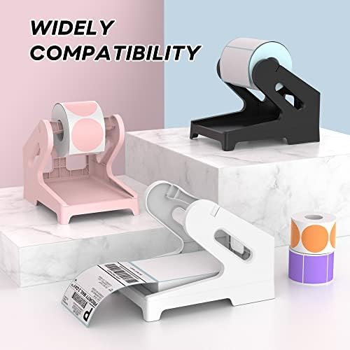 PONNOR Label Holder, Thermal Shipping Label Holder for Rolls and Fan-Fold Labels, Desktop Label Printer Accessory for Office, Home - Image 6