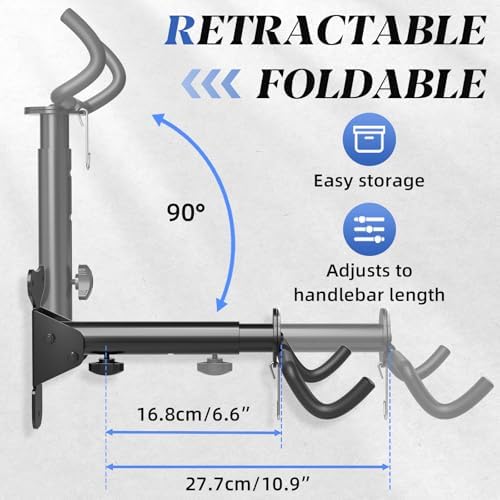Goovilla Bike Wall Mount Hanger for Mountain/Road/Hybrid Bikes,2Pack Black - Image 3