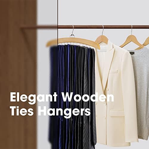 Tie Hanger 2 PCS 24 Hooks Tie Racks for Men Closet, Tie Rack with Upgraded 360°Rotating,Tie Hangers for Men,Tank Top Hanger,Neck Tie Organizer,Belts Scarves Accessories for Bras,Tank Tops - Image 6