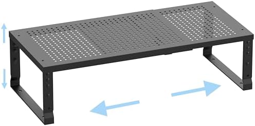 Expandable Adjustable Stackable Kitchen Organizer,Pantry Storage Shelves Racks,for cabinets Shelf, Kitchens, countertops, bathrooms,RV(1Pack/Black,Medium) by Ipotivespaceorganization