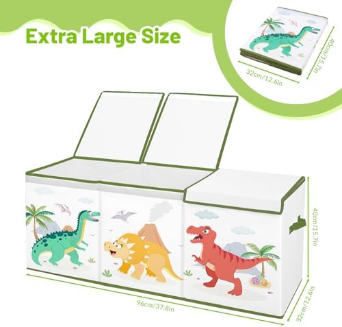 Toy Storage Box with Lids Extra Large Collapsible Toy Box Chest for Kids - Image 2