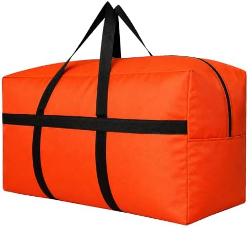 YiKitHom Extra Large Storage Duffle Bag for Travel, Orange Oversized Giant Big Traveling Duffle Bag by YiKitHom