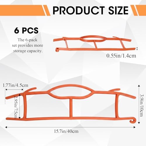 Ripeng 6 Pcs 15.7"extension Cord Storage, Xmas Light Organizer, Orange - Image 2