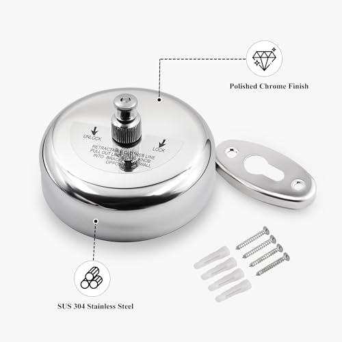 Wall Mounted Retractable Clothesline(Sliver) - Image 2