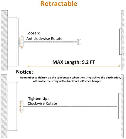 JOOM Retractable Clothesline,9.2 FT Wall-Mounted Line,Brushed Antique Brass - Image 5