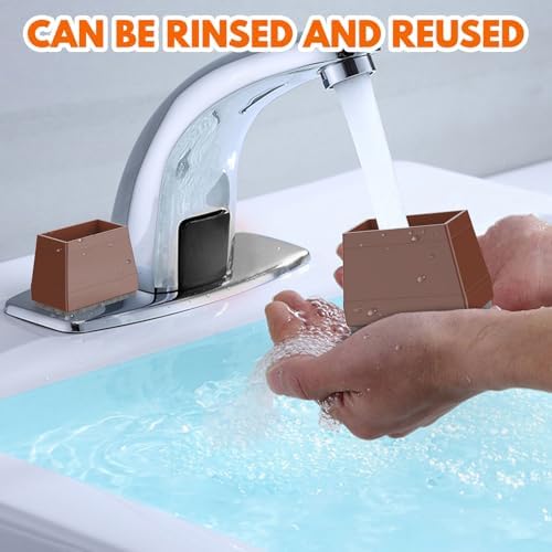 Rectangle Chair Leg Protectors for Hardwood Floors,(Brown,0.75 x 1) - Image 5