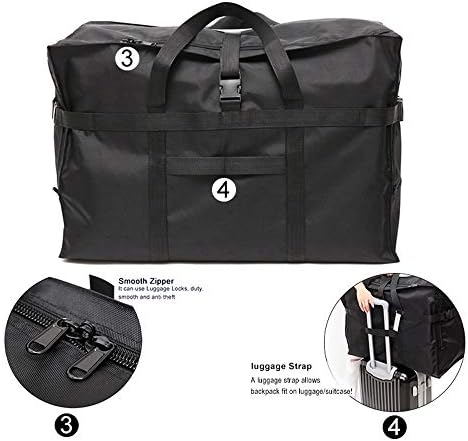 Travel Duffle Bag,Large Storage Bags,Foldable Weekender Bag,Overnight bag,Heavy Duty Travel Bag,Reinforced Carry Straps Gmy Dance Bag for Men And Women Camping,Moving,Hospital - Image 5
