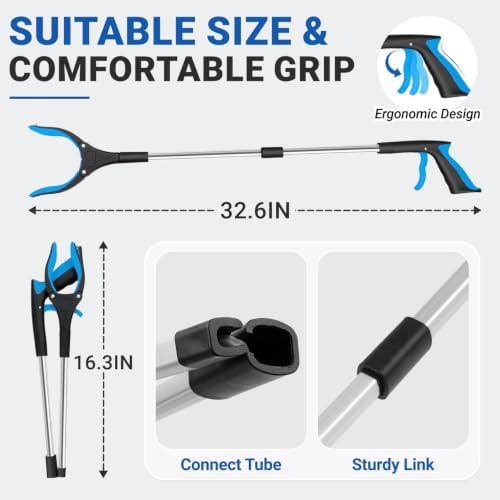Grabber Reacher Tool - 32” Extra Long Foldable Gripper and Reaching Tool - Image 2