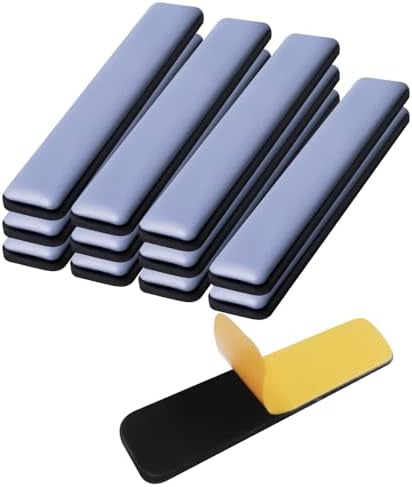 Furniture Sliders for Carpet and Hardwood Floors Adhesive Furniture Glides Self-Stick Furniture Sliders Pads (rectangular15*75mm,12) by Unknown