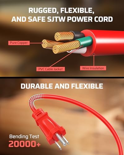 DEWENWILS 25FT Extension Cord Reel, Hand Wind Retractable Cord Reel - Image 4