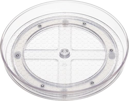 Amazon Basics Clear Rotating Lazy Susan Turntable Organizer for Condiments, 9-Inch (Pack of 16) by AmazonBasics