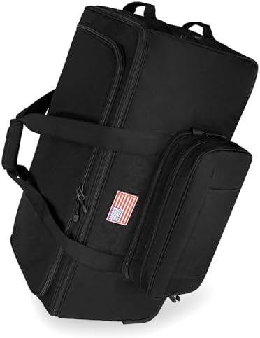 150L Large Rolling Duffle Bag with Wheels, Heavy Duty 32'' Tri-Wheel Gear Hauler for Camping,Moving Sports Equipment,Military & Airline Checked Bag Approved,Black - Image 2