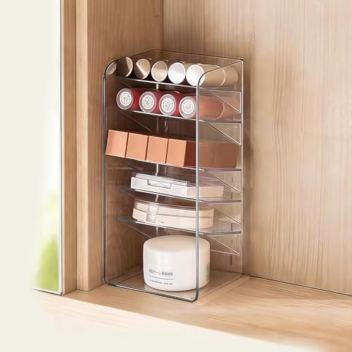 PAVSTINE 5-Tier Slanted Medicine Cabinet Organizer, Clear by PAVSTINE