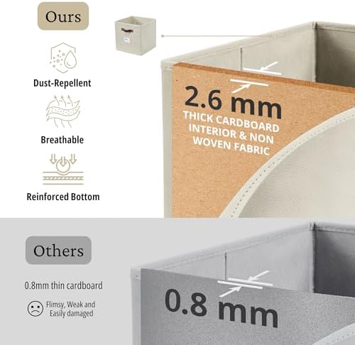 DECOMOMO Storage Bins, Cube Storage Bin with Labels - Image 6