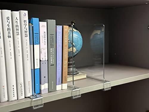LikeU 8 PCS Acrylic Shelf Dividers for Closets,Wood Shelf Dividers,Clear Shelf Separators,Perfect for Clothes Organizer and Bedroom Kitchen Cabinets Shelf Storage and Organization - Image 5