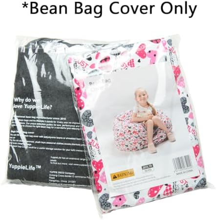 YuppieLife Stuffed Animal Storage Bean Bag Cover, 27" Velvet Toy Organizer - Image 6