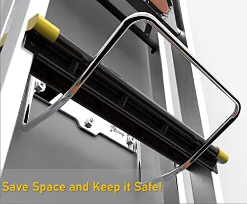 JBscoop Ladder Hanger for Garage Wall, Ladder Storage Strollers and Folding Chair, Heavy Duty Lader Holder Rust Proof SS304 - Image 7