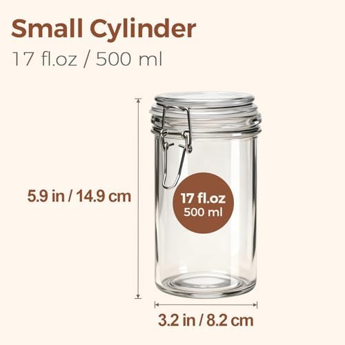 ComSaf Small 16 oz Glass Jars with Airtight Lids 6 Pack Pickling Pantry - Image 2