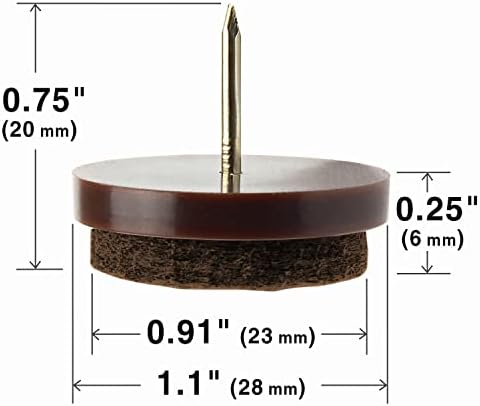 Nail-on Felt Pads X-PROTECTOR 40 PCS - 1.1" Felt Furniture Pads - Image 3