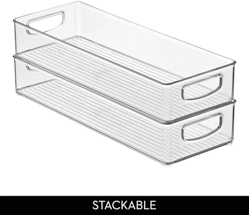 iDesign Slim Extra Long Clear Storage Bin (Pack of 4) - Image 5