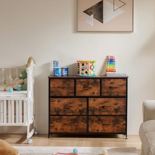 OLIXIS 7 Drawer Fabric Dresser, Storage Tower for Bedroom and Closet - Image 2