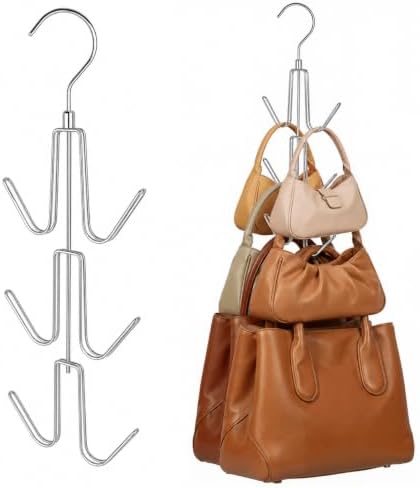 ZEDODIER 2 Pack Purse Hanger, Purse Organizer for Closet, Holds 12 Bags by ZEDODIER